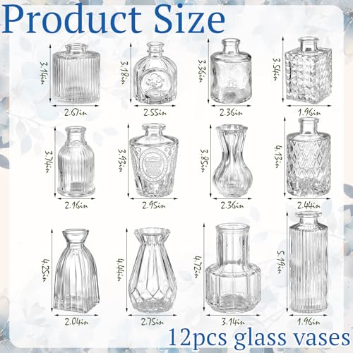 36 Pcs Artificial Flowers Table Centerpiece with Vases Colorful Wildflower Centerpieces Silk Flower Arrangement for Wedding Baby Shower Table Centerpieces Party(Blue Series,Clear) - style: Blue Series