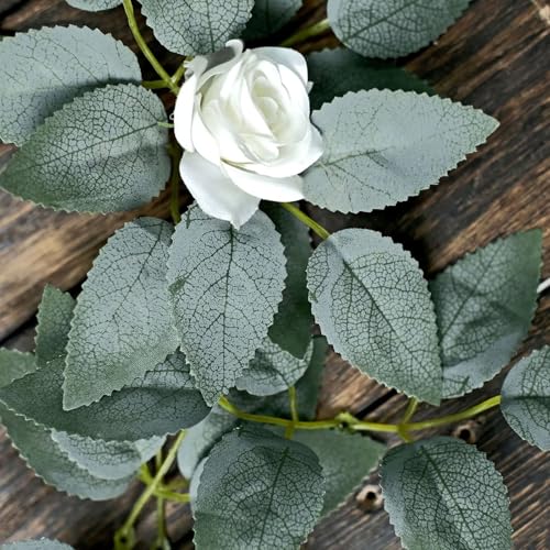 Efavormart 100 Pack Artificial Green Rose Leaves for DIY Crafts, Bulk Silk Flower Greenery for Wreath Making, Boutonnieres and Wedding Decor - color: Green Leaf01