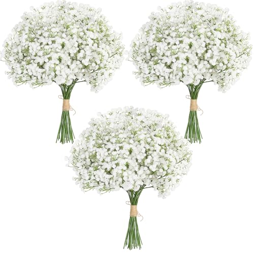 LELEE Baby's Breath Artificial Flowers - 30 PCS Babys Breath Flowers Bulk - Real Touch Fake Gypsophila Bouquets for Wedding Decor, Party Arrangements, Home Decoration, DIY Crafts (White) - color: 30pcs Flower