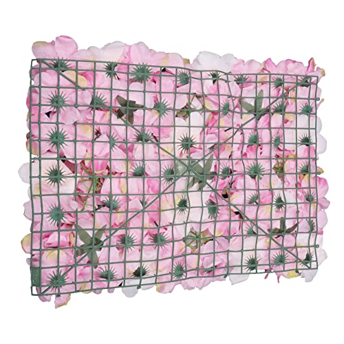 6Pcs Artificial Flower Wall Panels Silk Flower Wall Panels Backdrop Flower Wall Decor Floral Wall Mat Faux Flower Panel for Wedding, Party, Nursery, Home Decor (Dark Pink) - color: Dark Pink