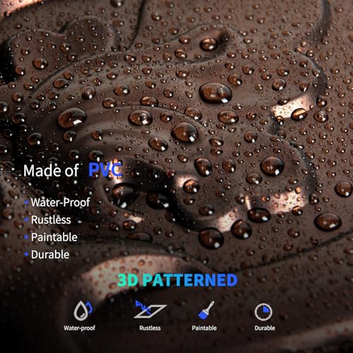 Art3dwallpanels 12 Pack Drop Ceiling Tiles, 24 x 24 Inch High Grade PVC 3D Wall Panels Vintage Flower Pattern for Interior Wall Decor, Fire Rated, Waterproof, Antique Copper - color: Antique Copper
