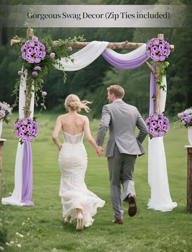 BLOSMON Flower Balls Wedding Rose Centerpieces: 10 Pcs Lilac Fake Flowers Lilac Kissing Balls Decor Lilac Artificial Floral Arrangements Flower Bouquet of Roses Home Party Table DIY Decorations - color: Lilac