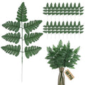 60 Pack Artificial Fern Leaves, 17 Inch Realistic Faux Fern Greenery Stems, Lifelike Fake Foliage for Wedding Arch, Home Decor, Vase Filler, Floral Arrangements, No Maintenance