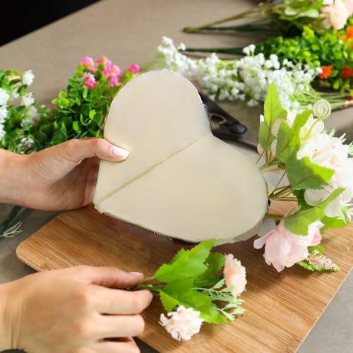 XCEL Floral Foam Blocks - Reusable, Weather Resistant Craft Foam Fresh & Artificial Flower Arrangements, Faux Florist Foam Planters Florist Supplies (Beige White 7" x 7" x 3" - 4 Pack) - color: Beige White 7" x 7" x 3" - 4 Pack