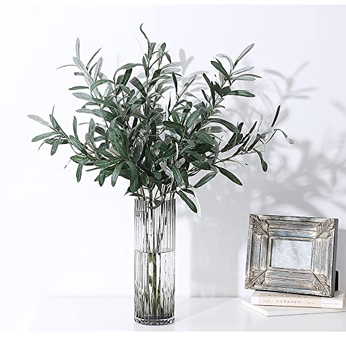 SzJias Olive Branches for Vases Faux Olive Branch Fake Tree Branches Stems for Vase (5 Branches)