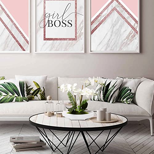 Briful Orchids Artificial Flowers 15" Large Fake Orchid White Phalaenopsis Orchid Flower Arrangements with Vase Faux Orchid for Home Living Room Table Centerpiece Office Table Decor - color: White#4