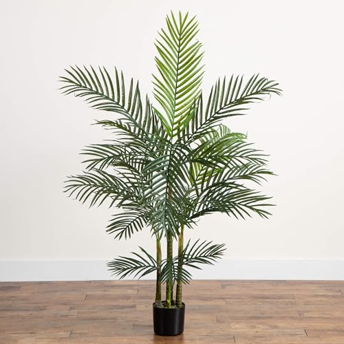 Nearly Natural 5ft. UV Resistant Artificial Areca Palm Tree (Indoor/Outdoor) - size: 5ft