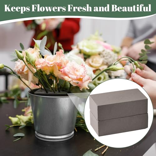 30 Pack Floral Foam Blocks for Fresh and Artificial Flowers – Grey Wet Foam for Flower Arrangements, Florist Foam for Centerpieces, Bouquets, Crafts, DIY Cutting (Grey) - color: Grey