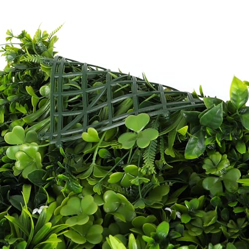 3rd Street Inn Artificial Greenery Wall Panels for Privacy - 12-Pack - color: Jasmine Mix