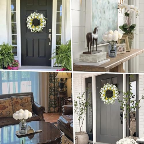 Artificial Chrysanthemum Ball Flowers Hydrangea Arrangement Bouquet Presents Decor 10pcs Without Vase (Milk White) - color: Milk White