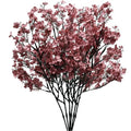 Mandy's 6 Bundles Artificial Mauve Baby’s Breath Flowers | 18.5 Inch Silk Gypsophila European Style Modern Home Decor Centerpiece Neutral Wedding Flower Arrangements - color: Mauve