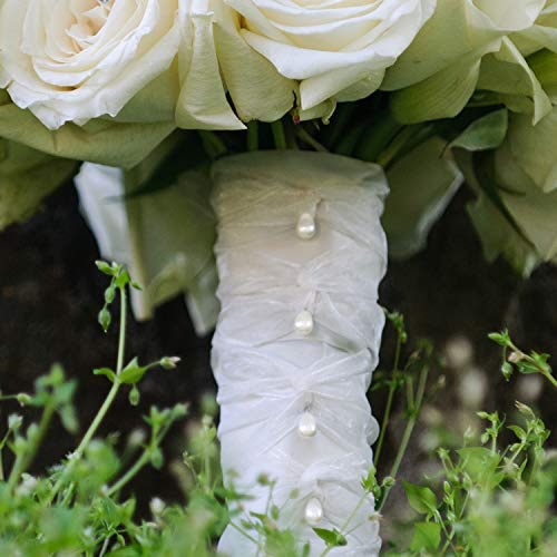 Corsage Boutonniere Pins Teardrop Pearl Head Pins Wedding Bouquet White Straight Head for DIY Crafts Jewelry Making Sewing Wedding Flower Decorations(100 Pieces with 1 Box)