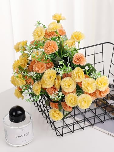 5 Forks 20 Artificial Flower Small Lilac Bouquet Fake Flowers,Champagne - color: Champagne