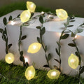 3D Lemon LED String Lights USB/Battery Operated Light String with Remote Timer 10FT 40LEDs Lemon Light Bulbs with Branches Leaves Fairy Lights for Bedroom Birthday Garden Party Decorations - style: Lemon