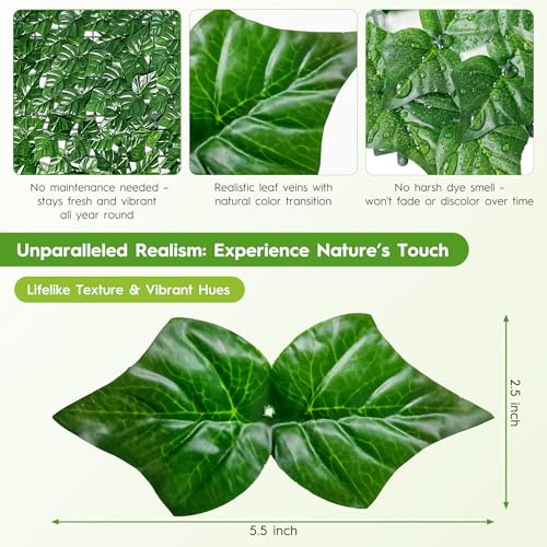 Bybeton Artificial Ivy Privacy Fence Screen - 40" X 120" UV-Anti Fake Leaves Vines - Patio Balcony Privacy, Garden, Backyard Greenery Wall Decor - color: Green - Ivy, size: 40 x 120 in