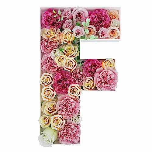 2FT Letter F Mosaic Balloon Frame Letter DIY Fillable Letters Kit for Birthday Party Wedding Backdrop Decor - color: Letter F, size: 2FT
