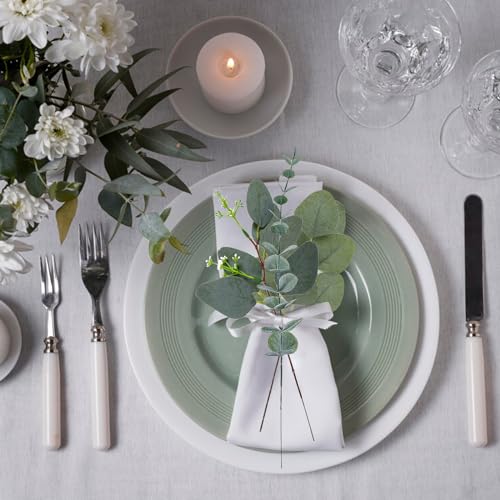 Eucalyptus Leaves Stems 150 PCS, 4 Kinds Mixed Artificial Greenery Stems for Wedding Decor Vase Floral Arrangement Centerpiece