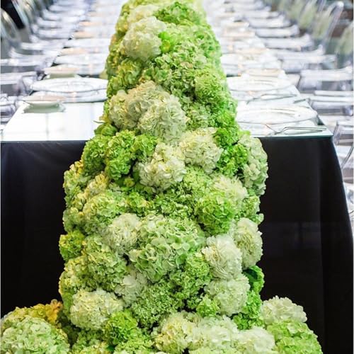 Coferset 3pcs Green Lifelike Hydrangea Artificial Flowers 22inch Real Touch Faux Hydrangea Flower Stem for Home Party Wedding Floral Filler Arrangements Ceterpieces Bouquets - color: Green, size: 3pcs