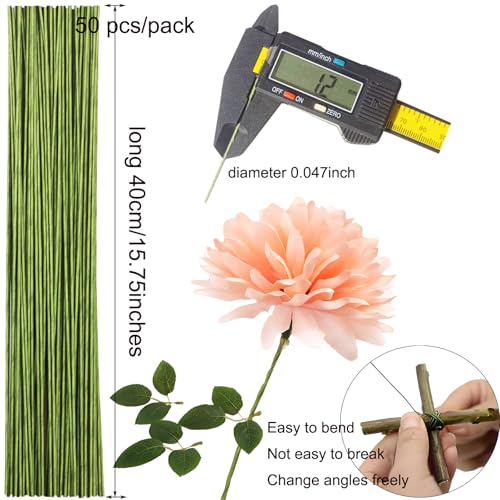 Floral Tape and Flower Stems Arrangement Tools Kit, 1pcs Gardening Cutter, 18 Gauge Stem Wire and 22 Gauge Paddle Wire for Bouquet Stem Wrapping and Floral Crafts - color: 18 Gauge Floral Wire +Wire Wire Cutter+Floral Tape