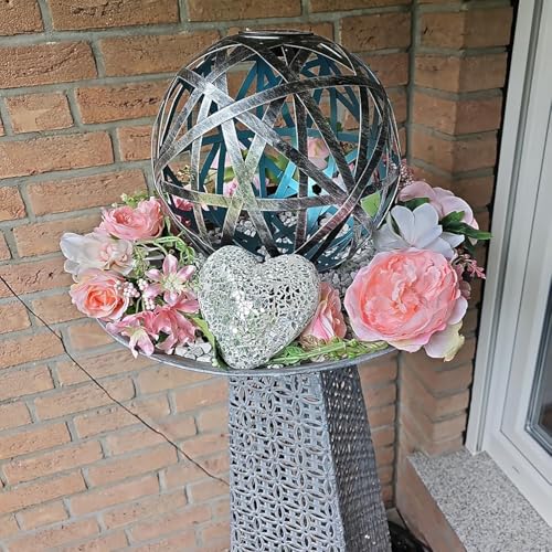 Rose Flower Vine, Peony Garland, Flowers for Backdrop Decoration, 6' Length, Floral Garland for Wedding Decor Home Table Runner Mantle Decoration - color: Peach Peony Garland