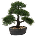 Artificial Bonsai Tree Juniper Faux Plants Indoor Small Fake Plants Decor with Black Plastic Pots for Home Table Office Desk Bathroom Shelf Bedroom Living Room Farmhouse Decorations - style: Large-Ficus