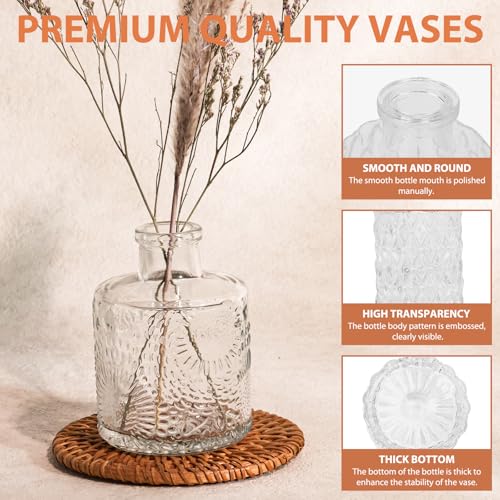 36pcs Glass Bud Vase Bulk Set, Clear Small Glass Vases for Flowers, Vintage Flower Vases in Bulk for Centerpieces, Wedding Decorations,Table Decor - color: Clear, size: 36pcs