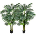 2 Pack Artificial Areca Palm Tree Plant, 6 Feet Fake Palm Tree for Indoor Outdoor Modern Decoration Faux Dypsis Lutescens Plants in Pot for Home Office Decor