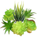 Fake Succulent Plants, 6pcs Mini Green Succulent Plants Faux, Artificial Succulents Plants for DIY Crafting Home Floral Wall Office Decoration (excluding pots)