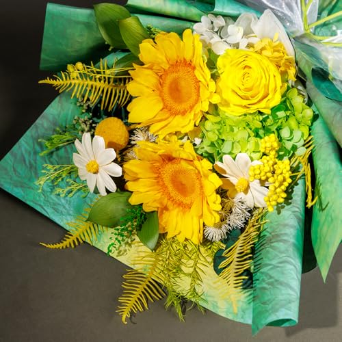 Bonsion Preserved Flowers Yellow Gifts for Women, Flower for Delivery, Preserved Sunflower Bouquets, Birthday Gifts for Grandma, Mothers Day Flowers for Wife - color: Yellow