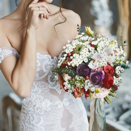 Babys Breath Artificial Flowers 12Pcs, Fake Babies Breath Bouquets Gypsophila Real Touch White Faux Flowers for Wedding Floral Arrangement Home Decor