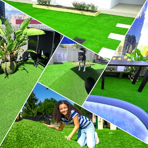 LVBAO Synthetic Artificial Grass Turf with Drainage Holes Professional Pee Pad 4FTX13FT (52 Square FT) Fake Grass Rug Carpet for Dogs Potty Training Garden Landscape Pets Patio Playground - size: 4FTX13FT