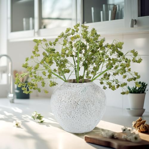 Thiccywoov 3 Pcs Green Faux Berry Stems for Vase, 16 Inch Artificial Greenery Stems Branches for Home Decor, Farmhouse Table Centerpiece Mantel Kitchen Decoration - color: Green, size: 16 Inch