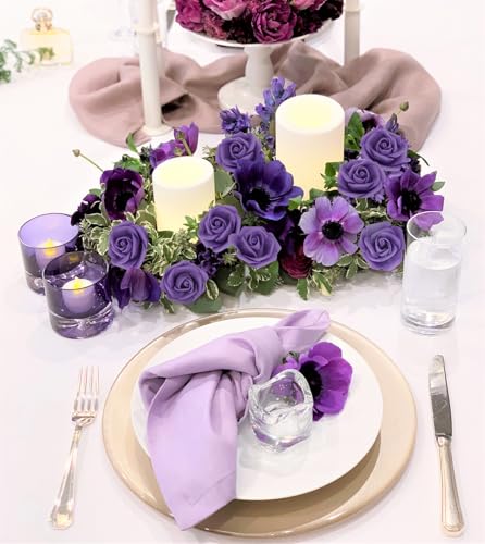 Artificial Roses,200PCS Purple Foam Roses 1.97in Stemless Rose Artificial Flower Heads for Craft DIY Wedding Party Home Decoration(Dark Purple) - color: Dark Purple