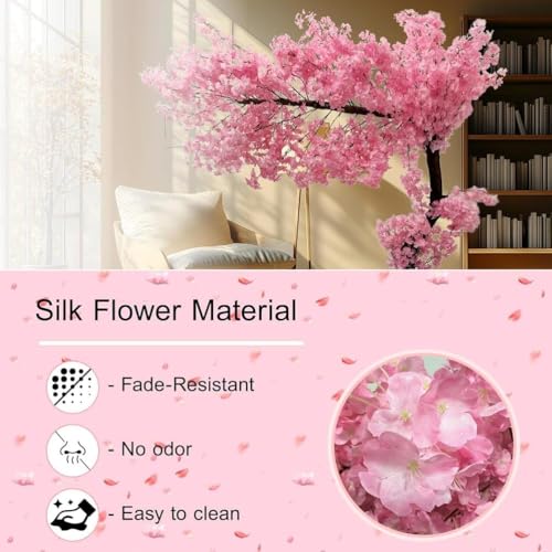 Cherry Blossom Tree Wishing Tree Handmade Shopping Wedding Party Indoor and Outdoor Decoration Artificial Cherry Blossom Tree (5.9FT/4.9FT) - size: 5.9FT/4.9FT