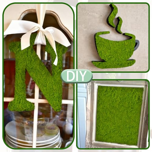 ACRYCS Fake Green Moss Roll Table Runner Faux Grass Adhesive Fairy Garden 12" x 71" Artificial Moss for Indoor Plants Wall Crafts DIY Centerpieces Fairy Woodland Floral 30x180cm Emerald Green - size: Light Green-12" x 71"/30x180 cm