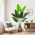 2-Pack Artificial Tree Bird of Paradise Artificial Plant, 4 Ft Faux Tropical Plant Palm Tree with Leaves Trunks Faux Banana Leaf Tree for Home Decor Living Room Indoor Outdoor Office - size: 4ft-2 pack