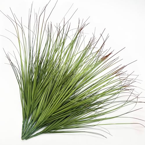 Fake Grass Shrubs Artificial Wheatgasss Plants, Faux Greenery Plastic Plant for Indoor Outdoor Decoration Home Garden Christmas Party Table Centerpieces Vase DIY Decor - Tail End Red Leaves 8 Pack - color: Grass - Tail End Red - 8 Bundles