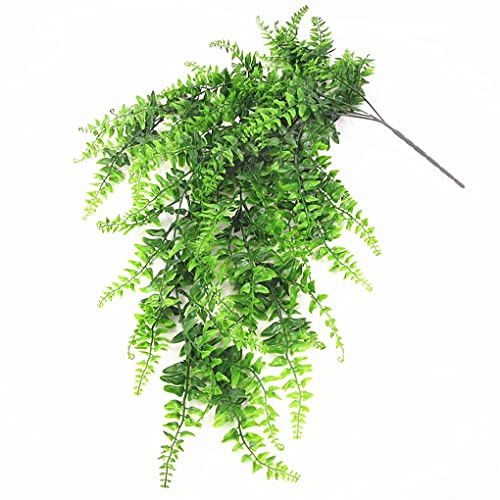 PASYOU Artificial Boston Ivy Plant, Fake Hanging Vines Plastic Plants Ferns Vine Faux UV Resistant Greenery for Indoor Outdoor Bathroom Decor Office Garden Party Wedding Baskets DIY Decoration 2 Pack - color: Boston Fern Vine/ 2 Pcs