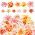Faux Flower Small Artificial Flower Wedding Party DIY Accessories (27, Orange) - color: Orange