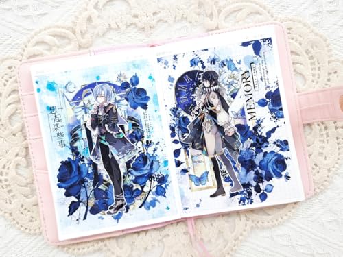 WT Cobalt Blue Wide PET Tape, Single Roll, Original Designs, Floral Decors, Transparent Clear Adhesive, Junk Journal Scrapbook Bujo Planner DIY Craft Supplies Gifts, Watercolor Flower - color: Cobalt Blue Wide PET Tape