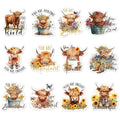 Whaline 12Pcs Highland Cow Refrigerator Magnets You are Enough You are Loved Inspirational Quotes Magnetic Stickers Motivational Magnet Decal Gifts for Graduation Women Men Friends - style: Highland Cow