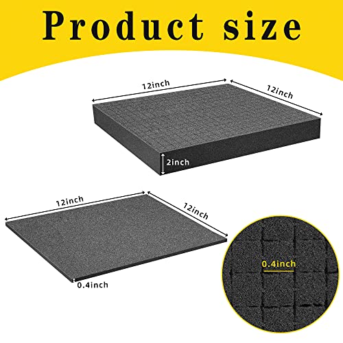 DECOHS 4 PCS Pick Apart Foam Insert- 2 Size Pick and Pluck Foam- Pluck Pre Cube Sheet Foams with Bottom Use for Board Game Box Cases Storage Drawer (Length 12 Inch) - size: 2 Sizes - 4 Pieces - Up to 12 inches