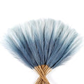 60Pcs Navy Blue Gradient Faux Pampas Grass Decor, 21.7" Pompas Grass Flower Arrangement and Vase Filler for Boho Home Wedding Decoration - size: 21.7'' Tall Navy Blue Gradient