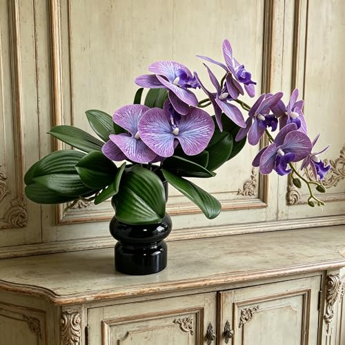 M2cbridge Artificial Green Orchid Leaves Phalaenopsis Stems Real Touch for Flowers Arrangements Pot Decor (9", 6pcs) - color: 9",6pcs