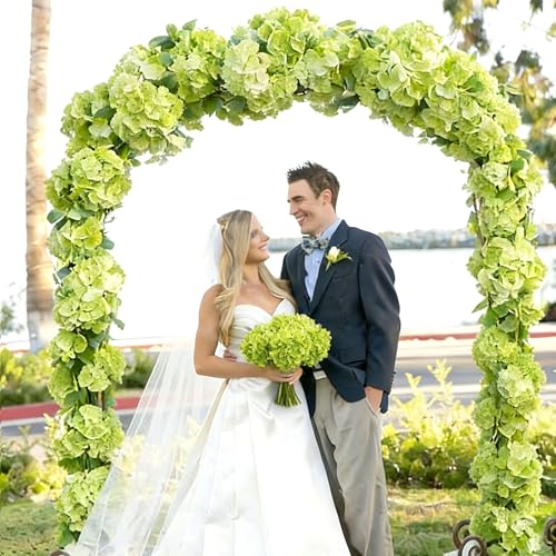 Jahe 4 Pcs Hydrangea Artificial Flowers, 20'' Tall Large Bloom Faux Hydrangea Flowers, Real Touch Fake Flowers, Bouquet Home Wedding Part Decor, DIY Floral Arrangement, Green - color: Green