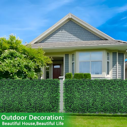 Yangrass Boxwood Roll Panels, 48"x140" Artificial Ivy Privacy Fence Screen, UV-Anti Faux Boxwood Roll Grass Wall Panels for Garden Patio Balcony Privacy - size: 48x140 IN