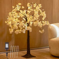LITBLOOM White Cherry Blossom Tree with Lights 4FT 180 Fairy Lights, Faux Lighted Tree for Indoor Outdoor Home, Wedding, Party Spring Decoration - style: 4FT White Cherry