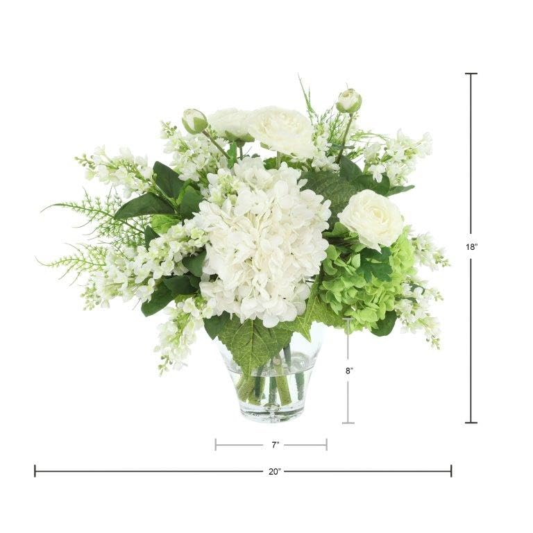 Let The Light in, Faux Floral Arrangement, Large-Size Premium Artificial Indoor Flower Display with Beautiful Blooms and Foliage That Lasts Forever - High Energy Natural Looking Floral - color: Let the Light in