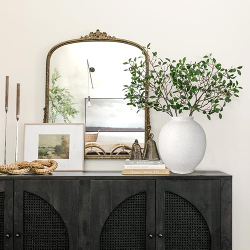White Ceramic Large Vase - 9.84 Inch Round Modern Ceramic Vases,Tall Vase for Decor Living Room Table Decor and Festive Home Interiors - size: 9.83Inch
