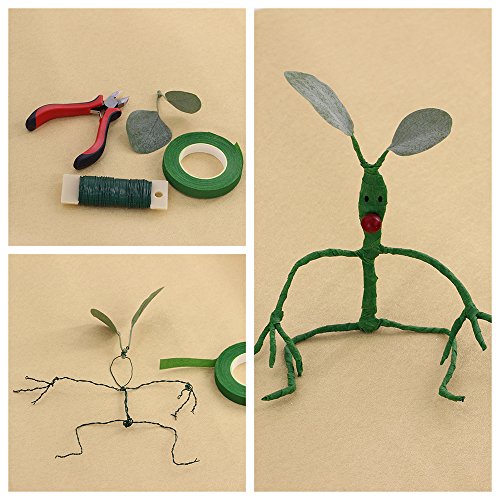 Supla Floral Arrangement Kit Floral Tools Wire Cutter Stem Wire Floral Wire 26 Gauge and 22 Gauge Wire Green Floral Tapes for Bouquet Stem Wrap Florist